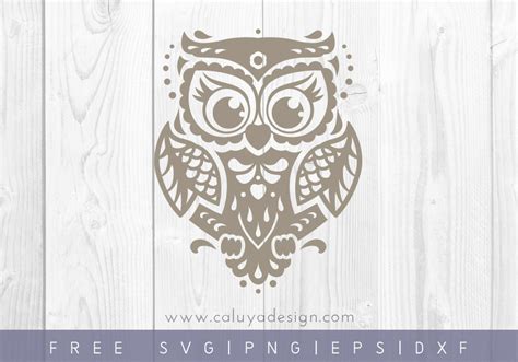 Download Free SVG, PNG, DXF and EPS Owl Cameo